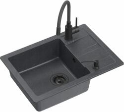 Quadron Ready Smart mosogató csapteleppel és adagolóval fekete/fekete TQ6244RSBLM