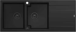 Quadron Evan graniteq mosogató 116x50 cm fekete HQE11650U7_BLM_P2O