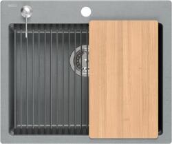 Quadron Kurt 110 graniteq mosogató 59.5x50 cm szürke/grafit/onix HCQK5052SZK (HCQK5052SZK)