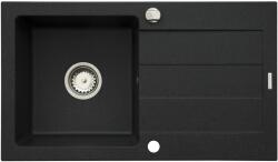 Pyramis Sparta gránit mosogató 76x44 cm fekete 070000101 (070000101)