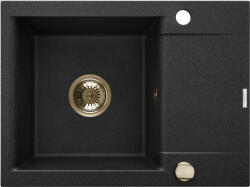 INVENA Tesalia gránit mosogató 59x44 cm fekete AZ-01-Z42 (AZ01Z42)