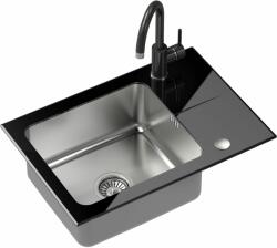 Quadron Hugh mosogató csapteleppel fekete/fekete ST3564SC1BS-BW7059CZP