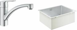 GROHE Készlet acél mosogató Grohe K700 31574SD1, konyhai csaptelep Grohe Start 30530002