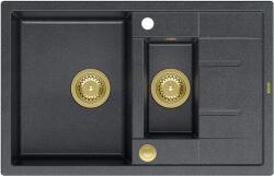 Quadron Morgan graniteq mosogató 78x50 cm fekete HB8224U8-G1_P2O (HB8224U8G1P2O)