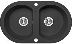 Laveo Dafne gránit mosogató 78x47 cm fekete SBD720T (SBD720T)