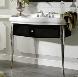 Kerasan Retro szekrény 90x40x77 cm mosdó alatt álló fekete 7363K3 (7363K3)