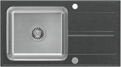 Quadron Ralph gránit és acél mosogató 78x43 cm fekete FUS_R7843CZ (FUSR7843CZ)