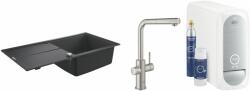 GROHE Készlet konyhai csaptelep szűrővel Grohe Blue 31539DC0, gránit mosogató Grohe K400 31641AP0