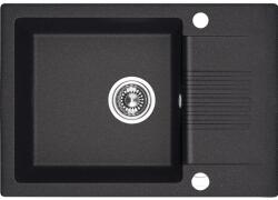 Laveo Celia gránit mosogató 65x44 cm fekete SBC713T (SBC713T)