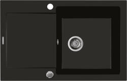 Oltens Gravan gránit mosogató 79x50 cm fekete 72100300 (72100300)