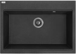 Laveo Tau gránit mosogató 70x50 cm fekete SBT7107 (SBT7107)