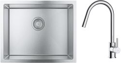 GROHE Készlet acél mosogató Grohe K700 31726SD0, konyhai csaptelep Oltens Litla 35204100