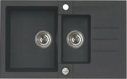 Alveus Rock gránit mosogató 78x48 cm fekete 1217091 (1217091)