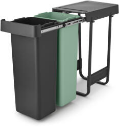 Brabantia Sort & Go hulladékválogató kosár 2 l fekete-zöld 232527 (232527)
