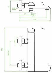 Laveo Alea - Vaňová batéria, Chróm, BLE_01FD (LAV-BLE_01FD)