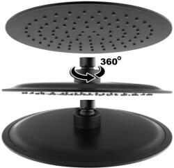 Erga Erga, SLIM zuhanyfej 25 cm átmérővel, matt fekete, ERG-YKA-BP. BRG25-BLK (ERG-YKA-BP.BRG25-BLK)