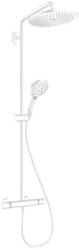 Hansgrohe Croma Select S, Showerpipe 280 1jet EcoSmart 9 l/perc termosztáttal és kézi zuhannyal Raindance Select S 120 3jet, fehér matt, HAN-26891700 (HAN-26891700)