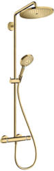 Hansgrohe Croma Select S, Showerpipe 280 1jet termosztáttal és kézizuhannyal Raindance Select S 120 3jet, csiszolt arany megjelenés, HAN-26890990 (HAN-26890990)