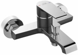 Laveo Largo, falra szerelhető kádcsaptelep 150mm, króm-fekete, LAV-BAH_710D (LAV-BAH_710D)