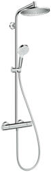Hansgrohe Crometta S - Showerpipe 240 1jet EcoSmart 9 l/perc termosztáttal, króm, HAN-27268000 (HAN-27268000)