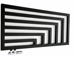 REGNIS Kreon Zenit, fűtőelem 1400x550 mm, 678W, fekete matt, KZ140/55/PB/FEKETE (KZ140/55/PB/BLACK)