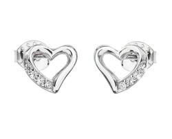 Evolution Group - Pavona Evolution Group Cercei de argint cu inima alb zircon 11071.1