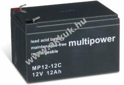 Multipower Ólom akku 12V 12Ah (Multipower) típus MP12-12C ciklusálló, ciklikus