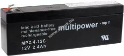 Multipower Ólom akku 12V 2, 4Ah (Multipower) típus MP2.4-12C ciklusálló, ciklikus