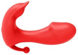 STD Stimulator Mateo, Bluetooth Control, Free App, Silicon, USB, Rosu, 10.5 cm