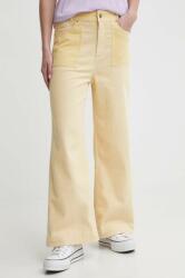 Billabong pantaloni de catifea cord Since 73 culoarea galben, drept, high waist, UBJNP00183 PPYH-SPD0KS_11X