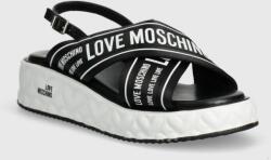 Love Moschino sandale femei, culoarea negru, cu platforma, JA16315I0IIX300A PPYH-OBD45U_99X