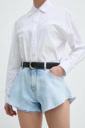 Pinko pantaloni scurti jeans femei, neted, high waist, 100395 A1MS PPYH-SZD00M_50J