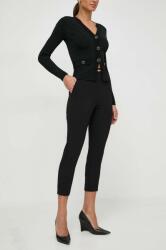 Elisabetta Franchi pantaloni femei, culoarea negru, fason tigareta, high waist PPYH-SPD02A_99X