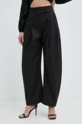 Pinko pantaloni femei, culoarea negru, drept, high waist, 103577 A1TX PPYH-SPD0KC_99X