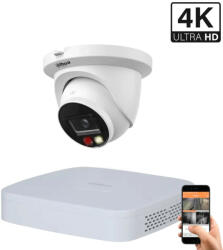 DAHUA 1 dome kültéri kamerás IP kamerarendszer 8MP színes éjjellátással