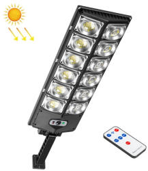 Napelemes utcai lámpa, kétsoros solar kerti világítás (W789A-6 LED)