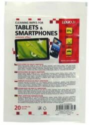 Logo Curat. servetele, pentru tableta, smartphone, punga de plastic resigilabila, 20 buc. , Logo