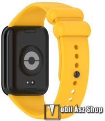 Xiaomi Smart Band 9 Pro, 8 Pro, Redmi Watch 4, Okosóra szíj, Szilikon, 128+100mm hosszú, Sárga