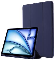  LEATHER Capac cu balamale pentru Apple iPad Air 11 2026 / 2025 / 2024 albastru închis