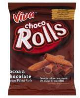  Viva Choco Rolls kakaós-csokoládés krémmel töltött extrudált gabonarudacska 100 g - csemegeboltom
