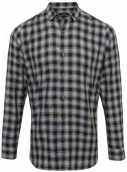 Premier Workwear Cămașă din bumbac în carouri pentru bărbați - Gri oțel / neagră | 3XL (PR250-1000226912)