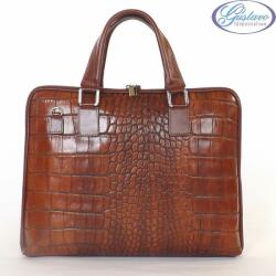  Bőr női irattartó aktatáska - barna