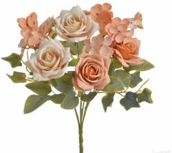  Buchet mixt trandafiri+hortensie artificiale pentru aranjamnete florale (8270)