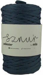  Polyester Sznur 5 mm lapos - 108 denim kék (1257)