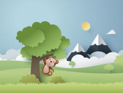  Tapet personalizat camera copilului Animale din jungla 39