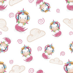  Tapet personalizat camera copilului Unicorns 58