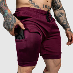 Iron Aesthetics Funkcionális short Iron Aesthetics SweatPro 2in1, bordó: M Bordó