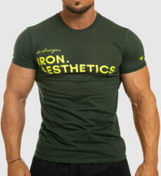 Iron Aesthetics Férfi fitness póló Iron Aesthetics Be Stronger, zöld: XL Zöld