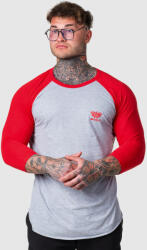 Iron Aesthetics Férfi 3/4 ujjú póló Iron Aesthetics Outline, grey/red: XXL Szürke