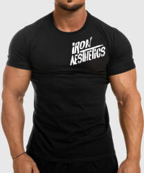 Iron Aesthetics Férfi fitness póló Iron Aesthetics Splash, fekete: XL Fekete